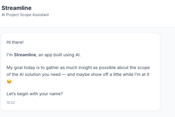 screenshot of ai sales app