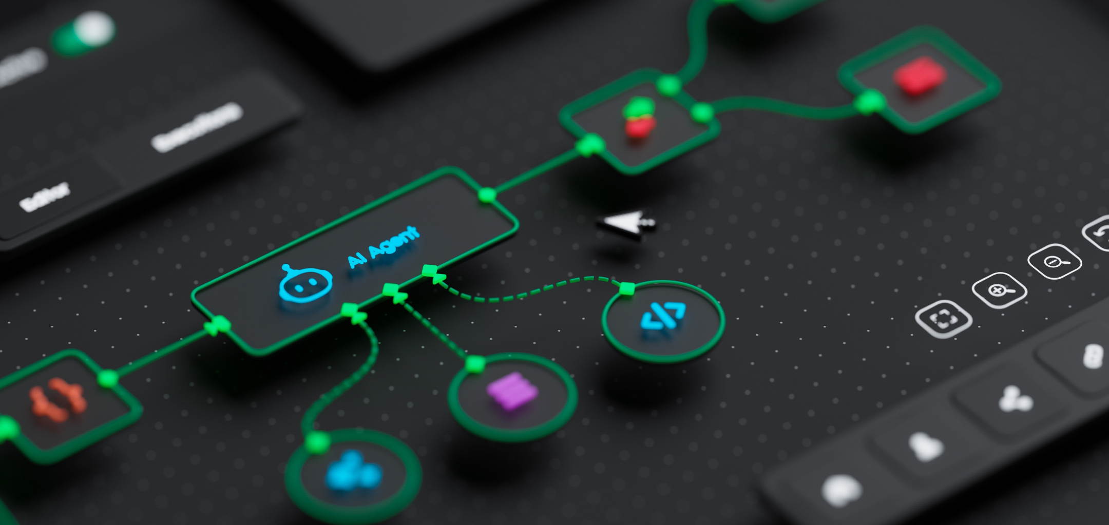 generic integration mockup showing ai tools - vague